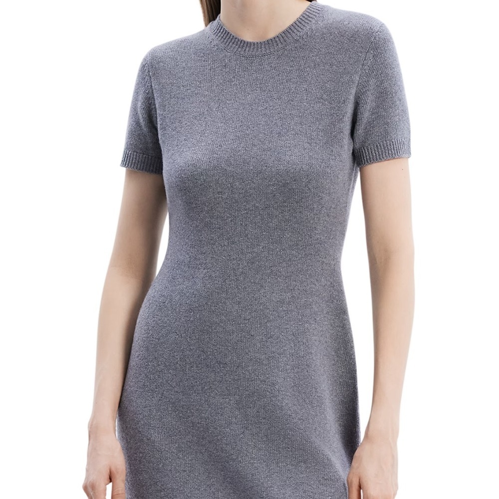 THEORY Wool-Cashmere Crewneck Minidress NWT